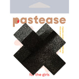 Pastease Plus X Liquid Black Cross Nipple Pasties