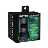 Decadence Motor Mount Liquid Silicone Penis Sleeve Multi Speed Vibration Rechargeable Black