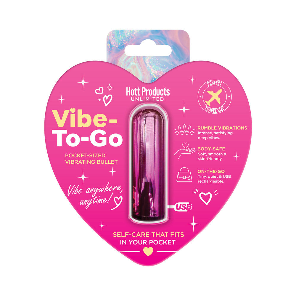 Vibe To Go Gradient Color Bullet 10 Frequencies 2.3 Inch Pink