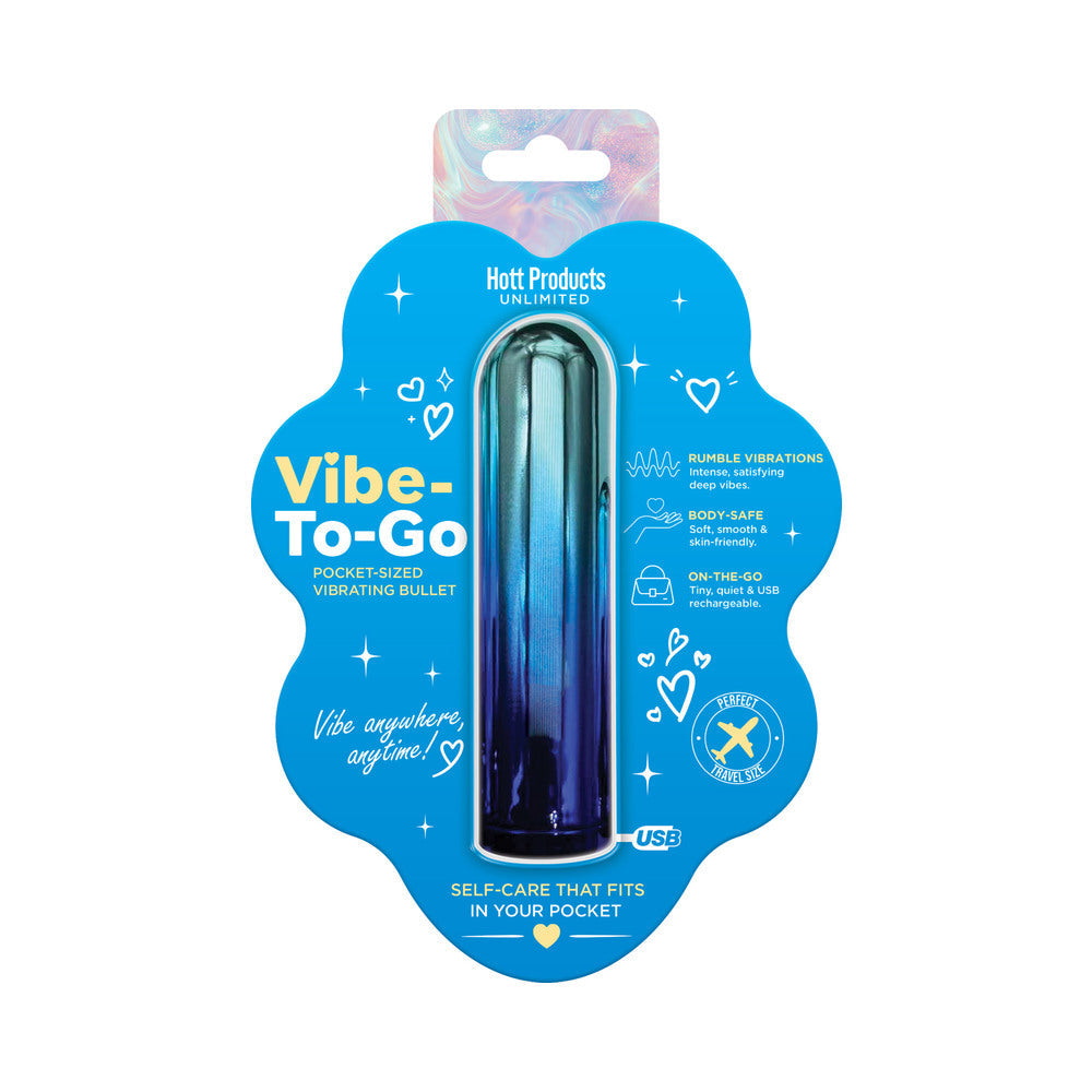 Vibe To Go Gradient Color Bullet 10 Frequencies 4.1 Inch Blue