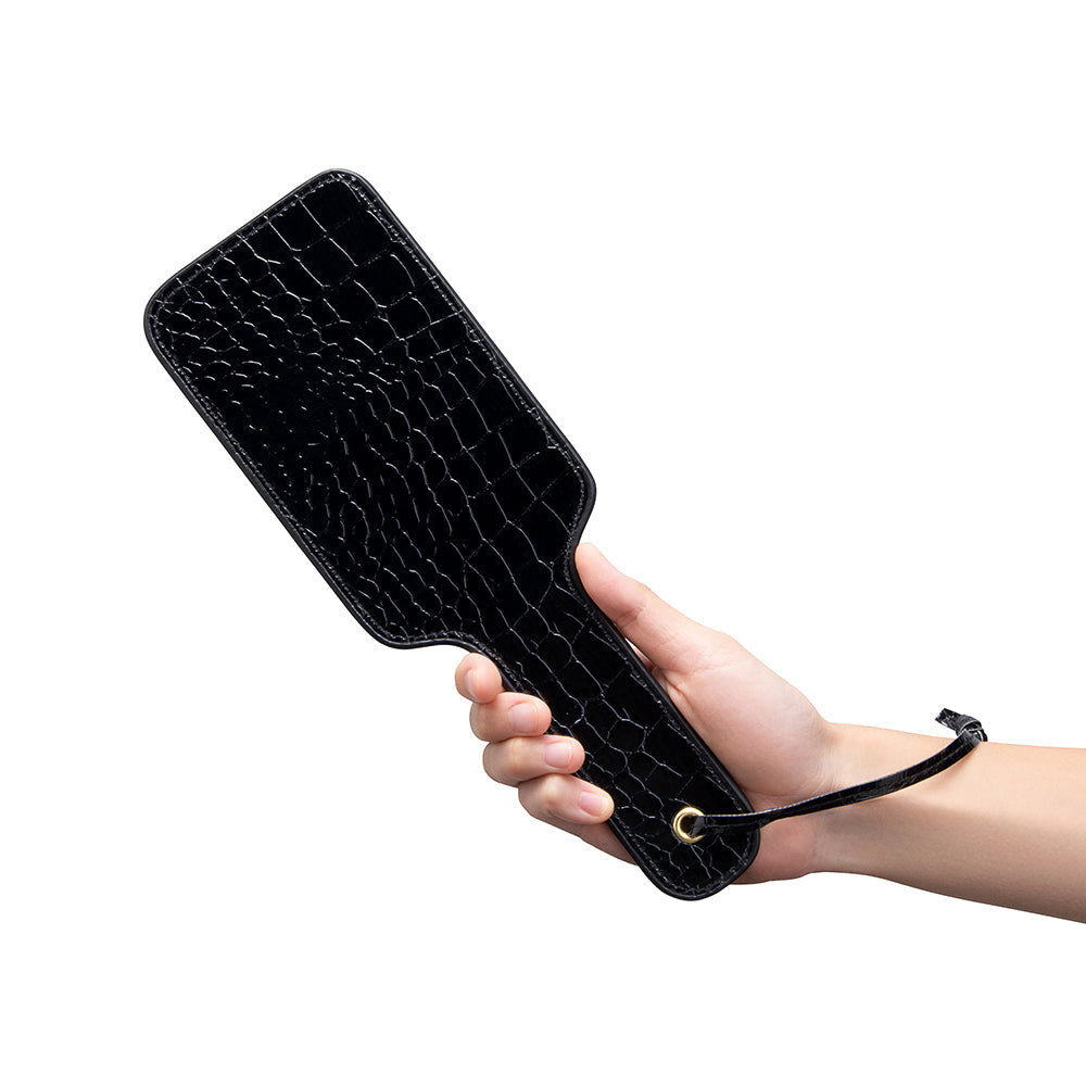 The Cowgirl Essentials Patent Leather Croc Spanking Paddle