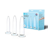 b-Vibe Essentials 3-Piece Long Glass Anal Training Dilator Set