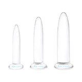 b-Vibe Essentials 3-Piece Long Glass Anal Training Dilator Set