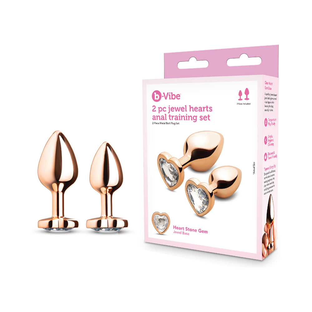 b-Vibe Essentials 2-Piece Jewel Hearts Anal Training Set