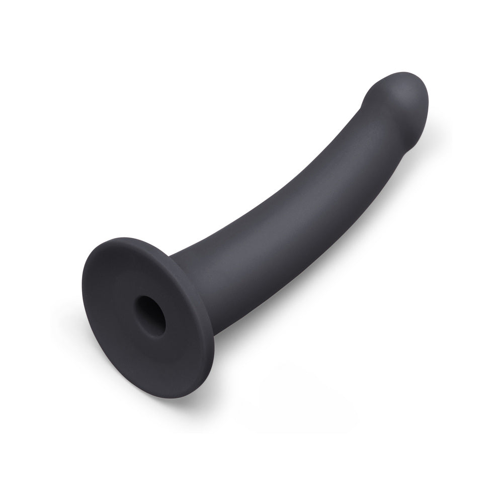 b-Vibe Essentials 7 in. Smooth Silicone Dildo Black