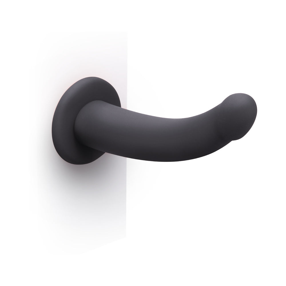 b-Vibe Essentials 7 in. Smooth Silicone Dildo Black