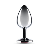 b-Vibe Essentials 3.25 in. Stainless Steel Jewel Butt Plug Red
