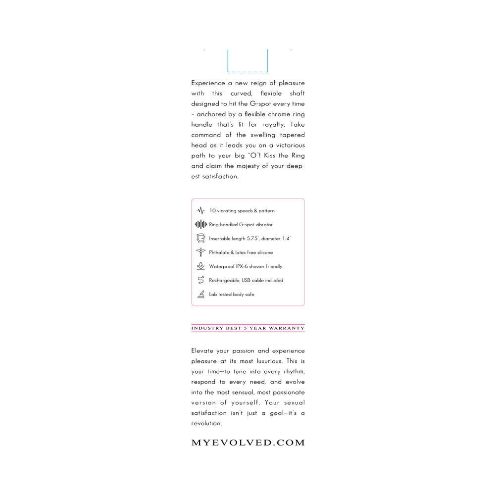 Evolved Kiss the Ring Silicone Rechargeable Pink