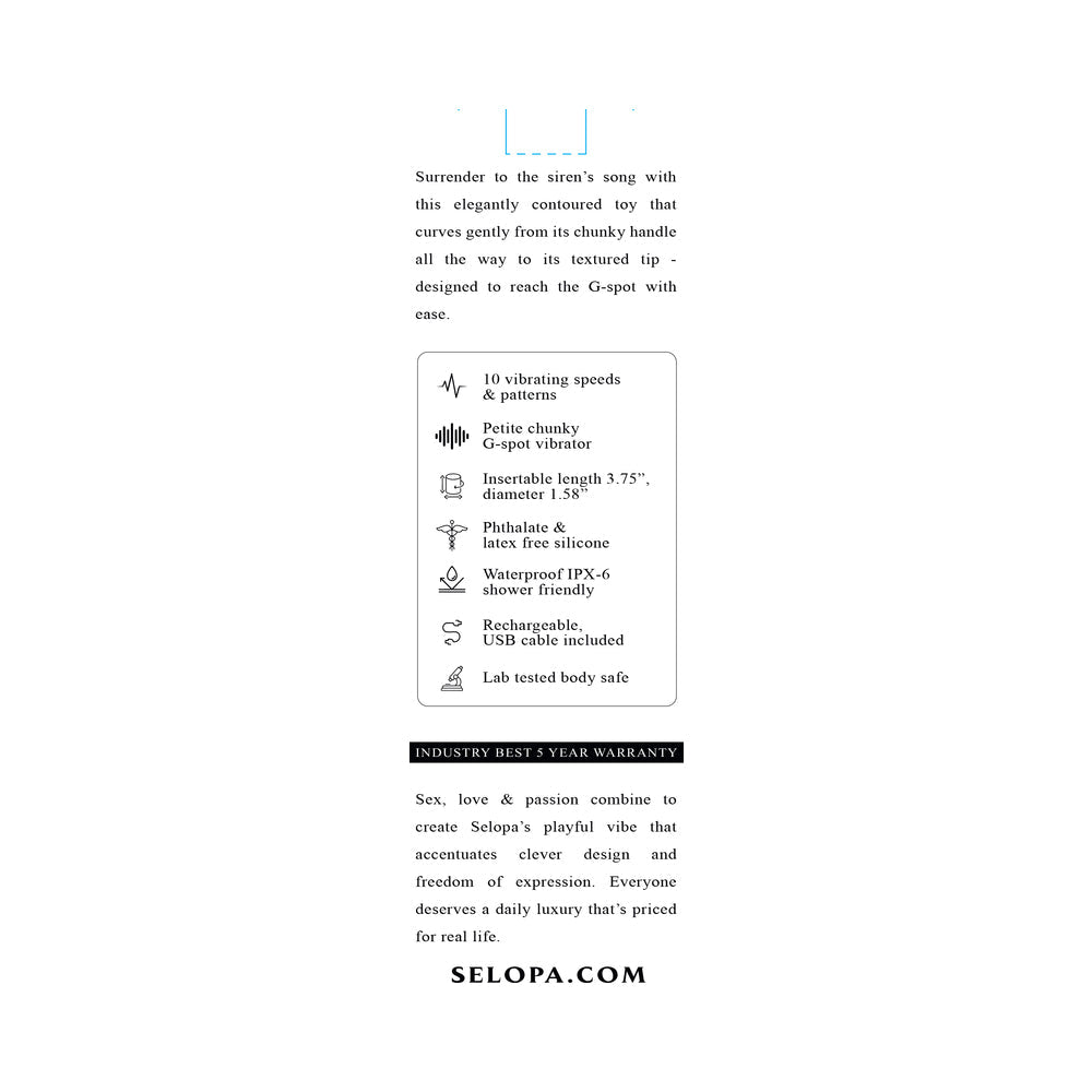 Selopa Siren G Silicone Rechargeable Blue