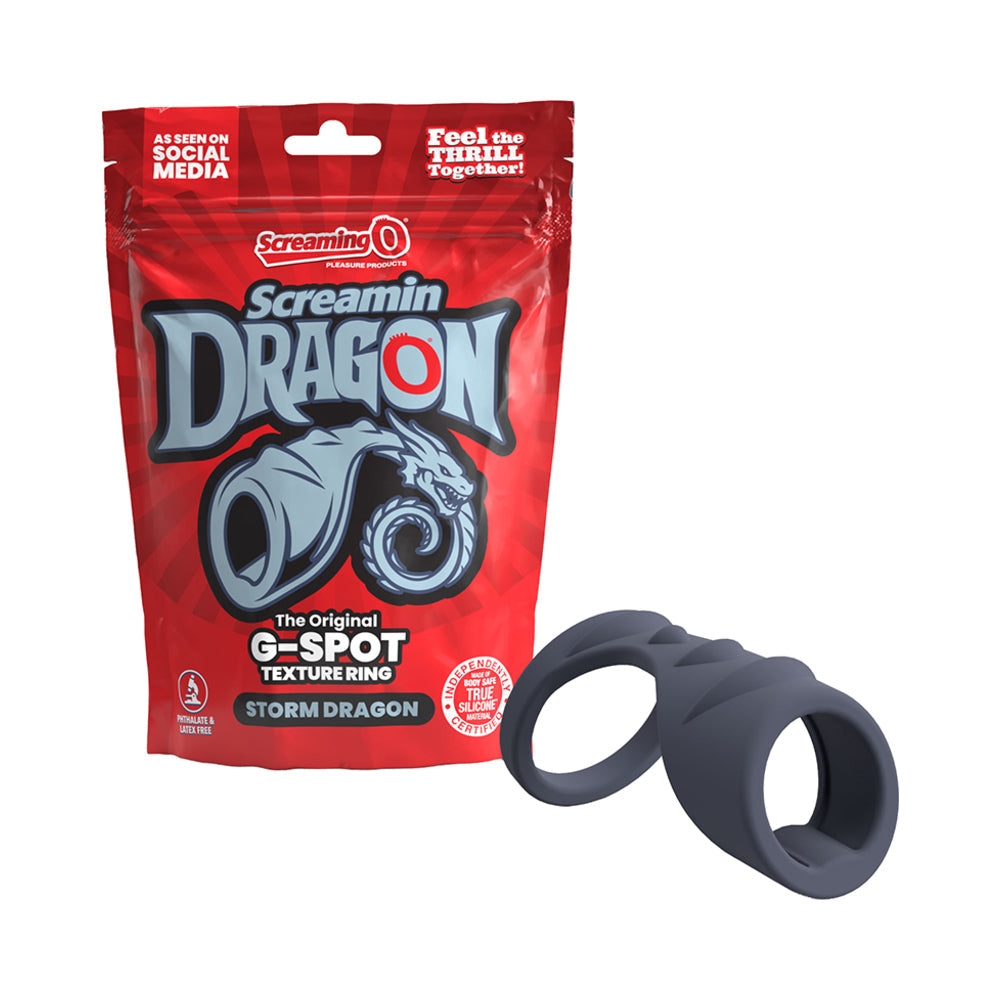 Screamin'' Dragon Storm Dragon G-Spot Texture Ring Blue