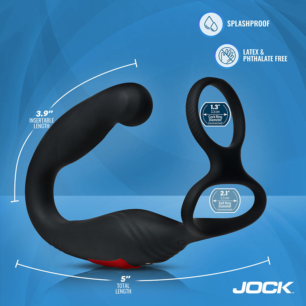 Jock Gyrating Prostate Vibrator w/C-Ring