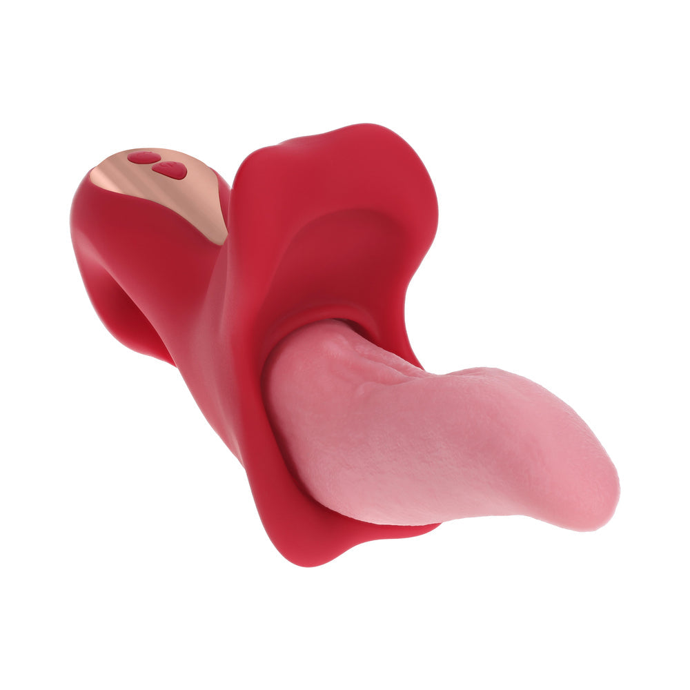 Loveline Spin Rotating Vibrating Tongue Pink