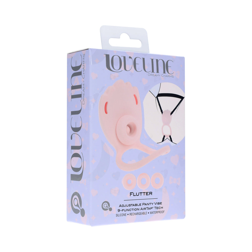 Loveline Flutter Adjustable Panty Vibe AirTapTech Pink