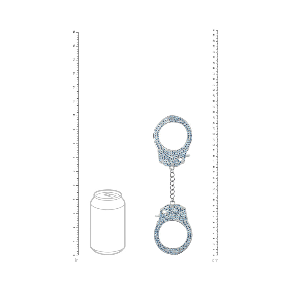 Ouch! Heavy-Duty Diamond Handcuffs Blue