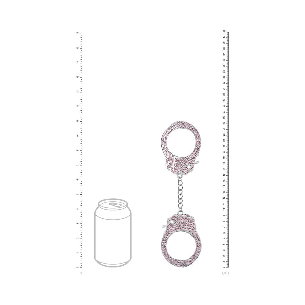 Ouch! Heavy-Duty Diamond Handcuffs Pink