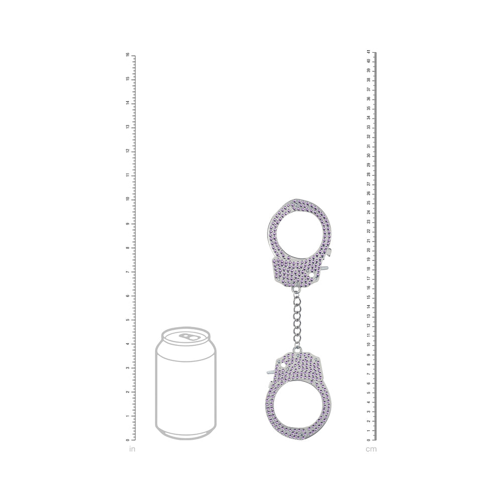 Ouch! Heavy-Duty Diamond Handcuffs Purple