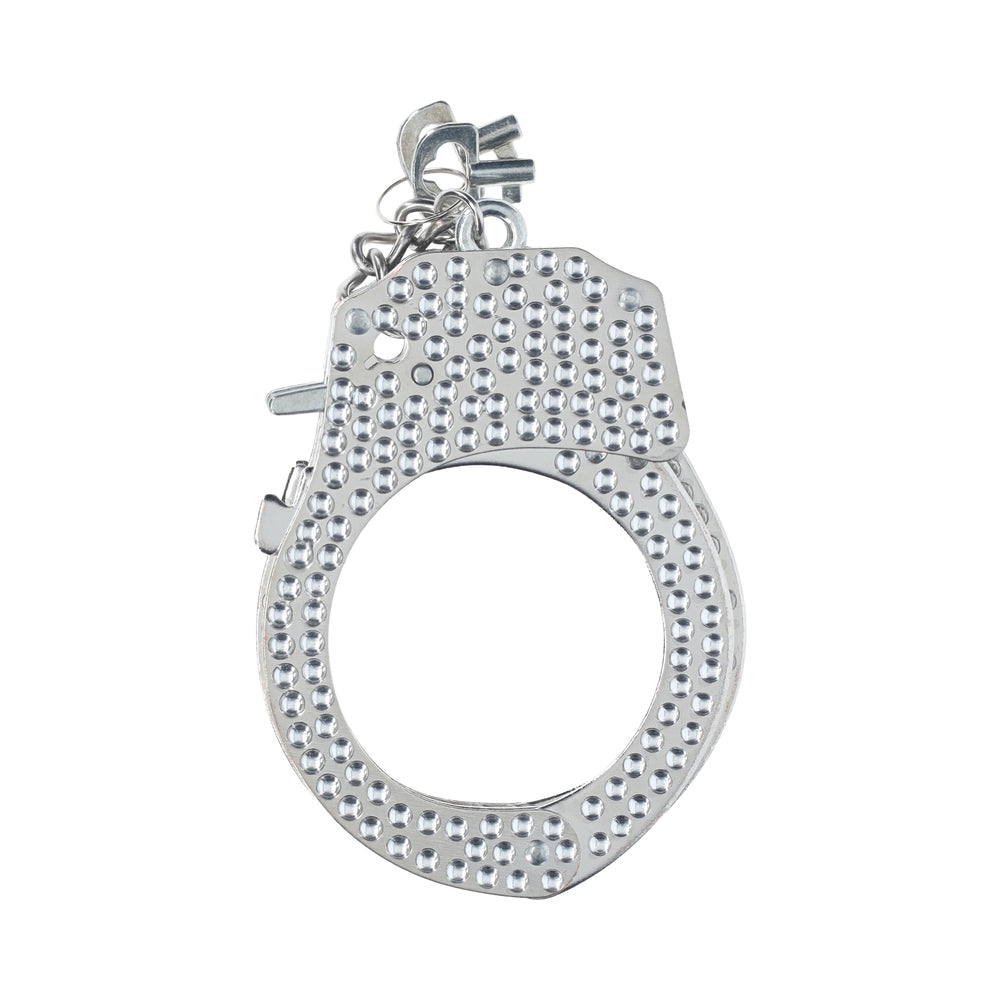 Ouch! Heavy-Duty Diamond Handcuffs Silver
