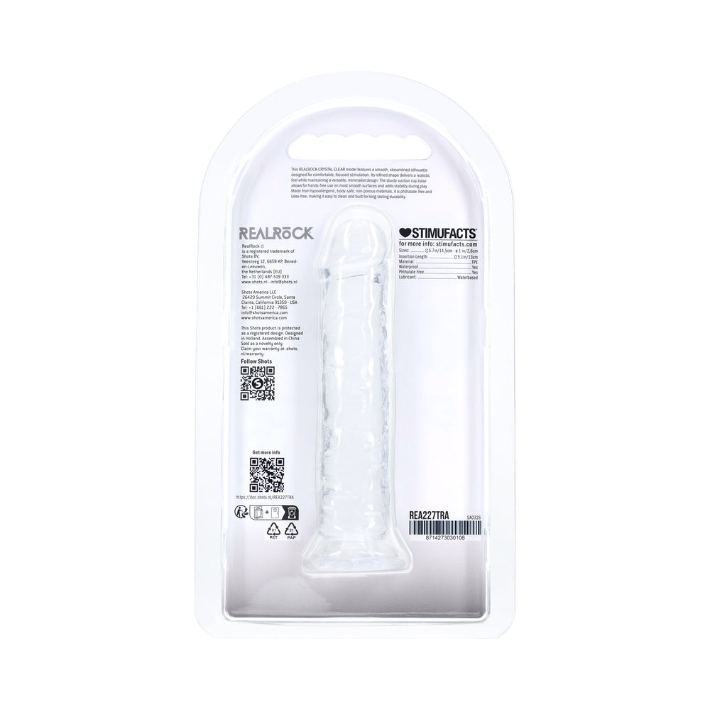 Realrock Realistic Dildo 5 in. Transparent