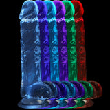 Realrock Crystal Clear LED Touch Dong 8 in. Translucent