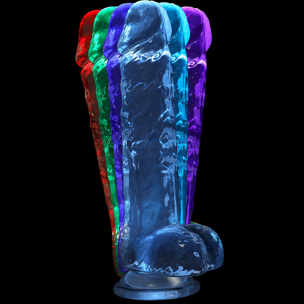 Realrock Crystal Clear LED Touch Dong 8 in. Translucent