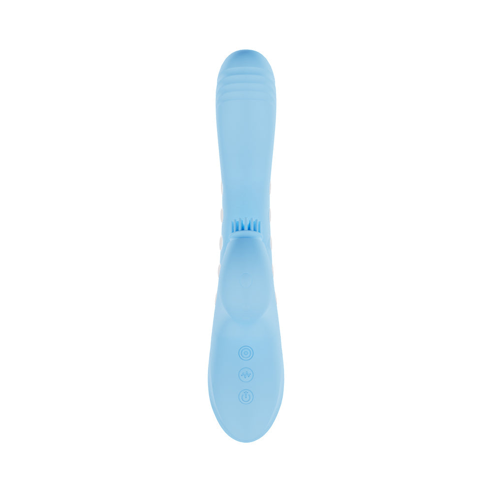 VIVE Andria LED G-Spot Vibrating and Tap Clit Stimulator Blue