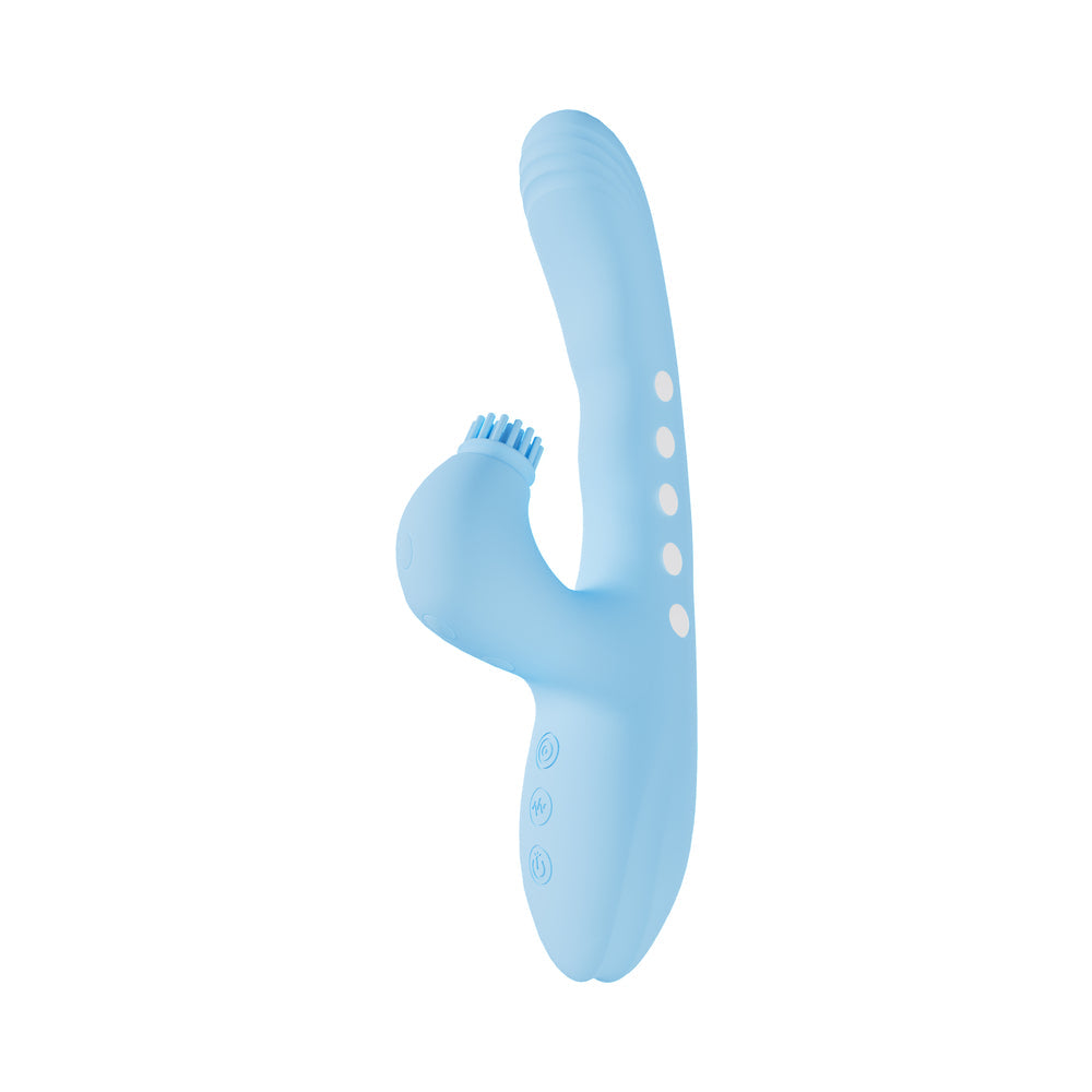 VIVE Andria LED G-Spot Vibrating and Tap Clit Stimulator Blue