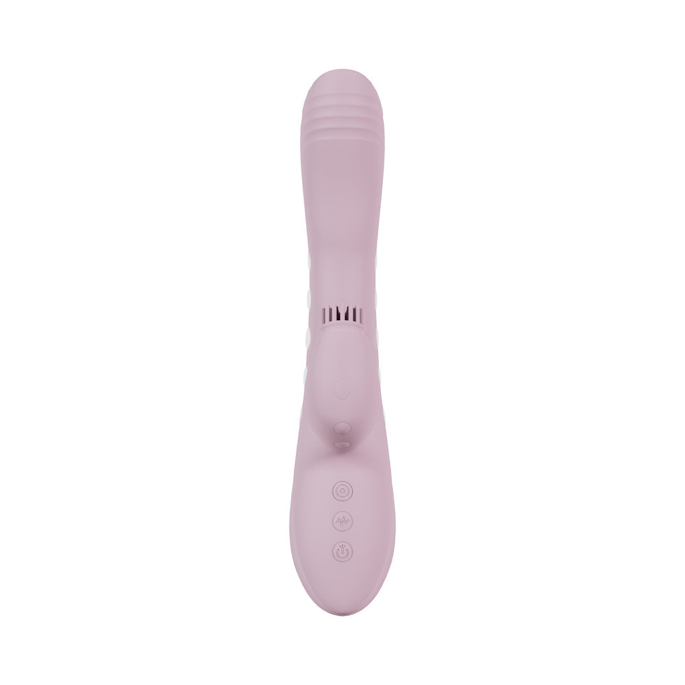 VIVE Andria LED G-Spot Vibrating and Tap Clit Stimulator Pink
