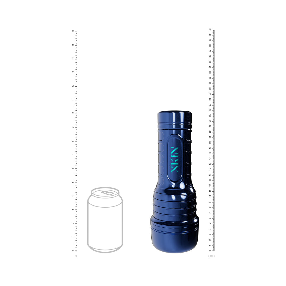 XKIN Dante Knox Mouth Torch Vibrating Masturbator Metallic Blue
