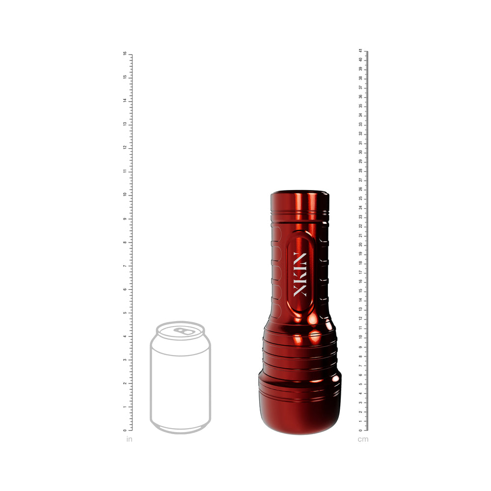 XKIN Roman Blaze Ass Torch Vibrating Masturbator Metallic Red