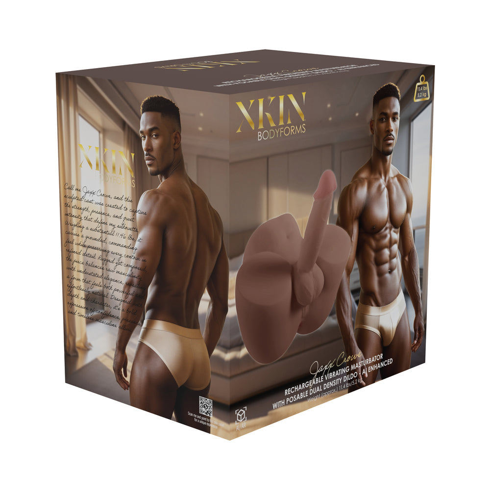XKIN Body-Forms Jaxx Crowe Dual Density Penis with Vibrating Bullet