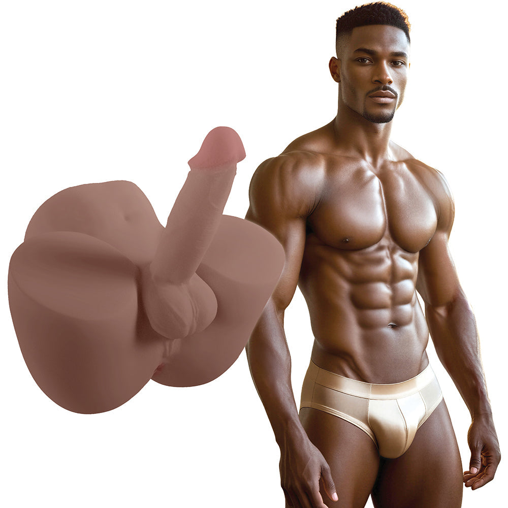 XKIN Body-Forms Jaxx Crowe Dual Density Penis with Vibrating Bullet