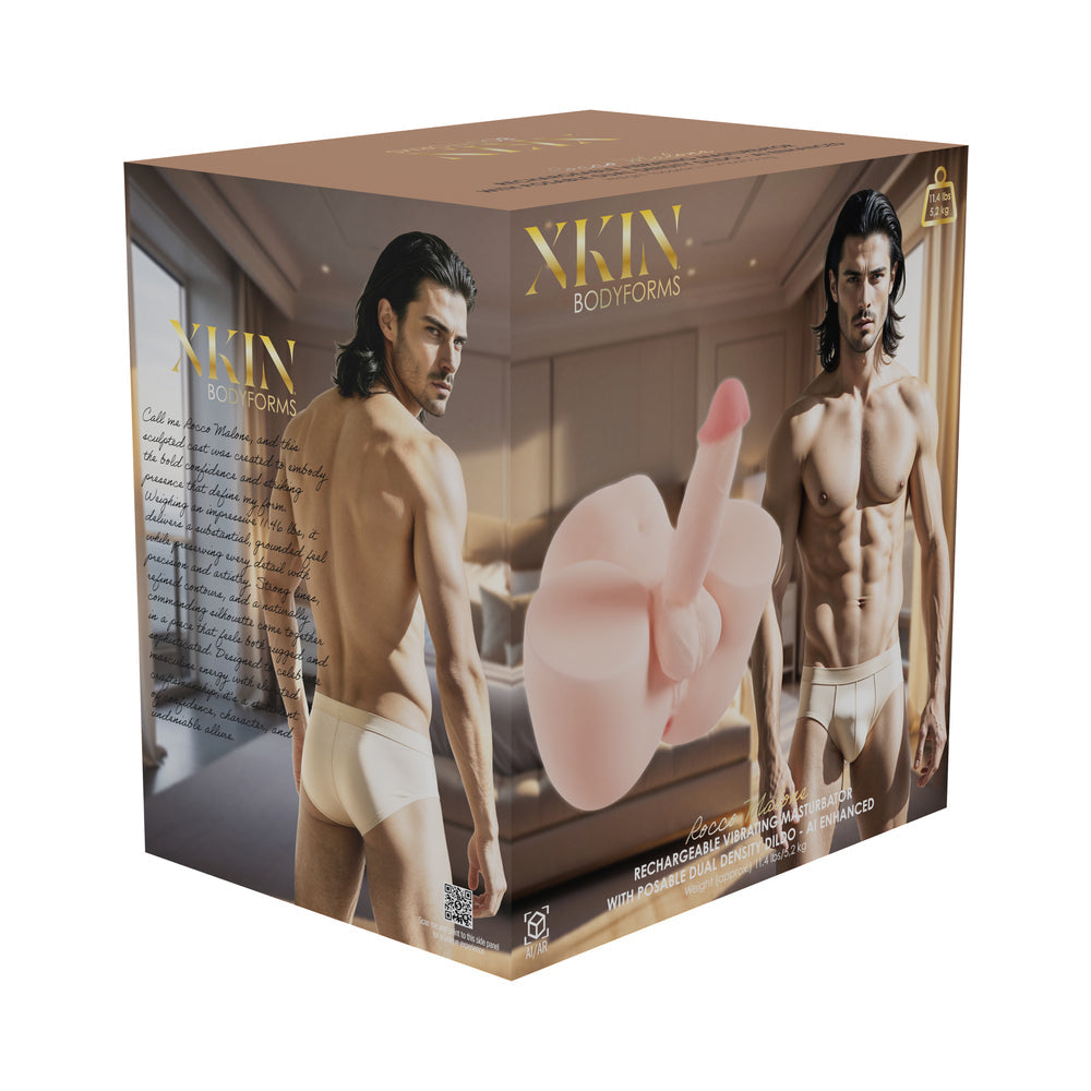 XKIN Body-Forms Rocco Malone Dual Density Penis with Vibrating Bullet