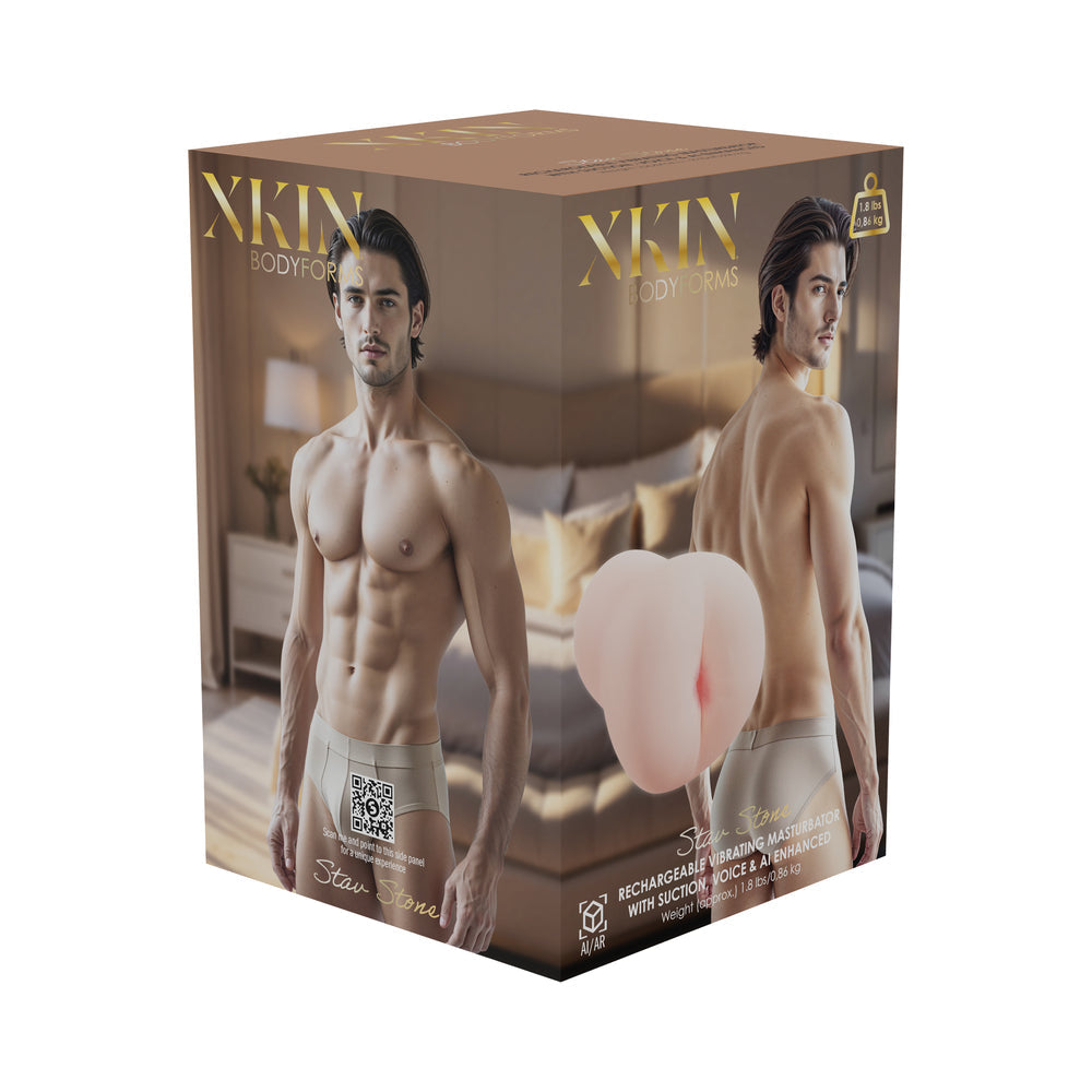 XKIN Body-Forms Stav Stone Ass Vibration + Suction + Voice Masturbator