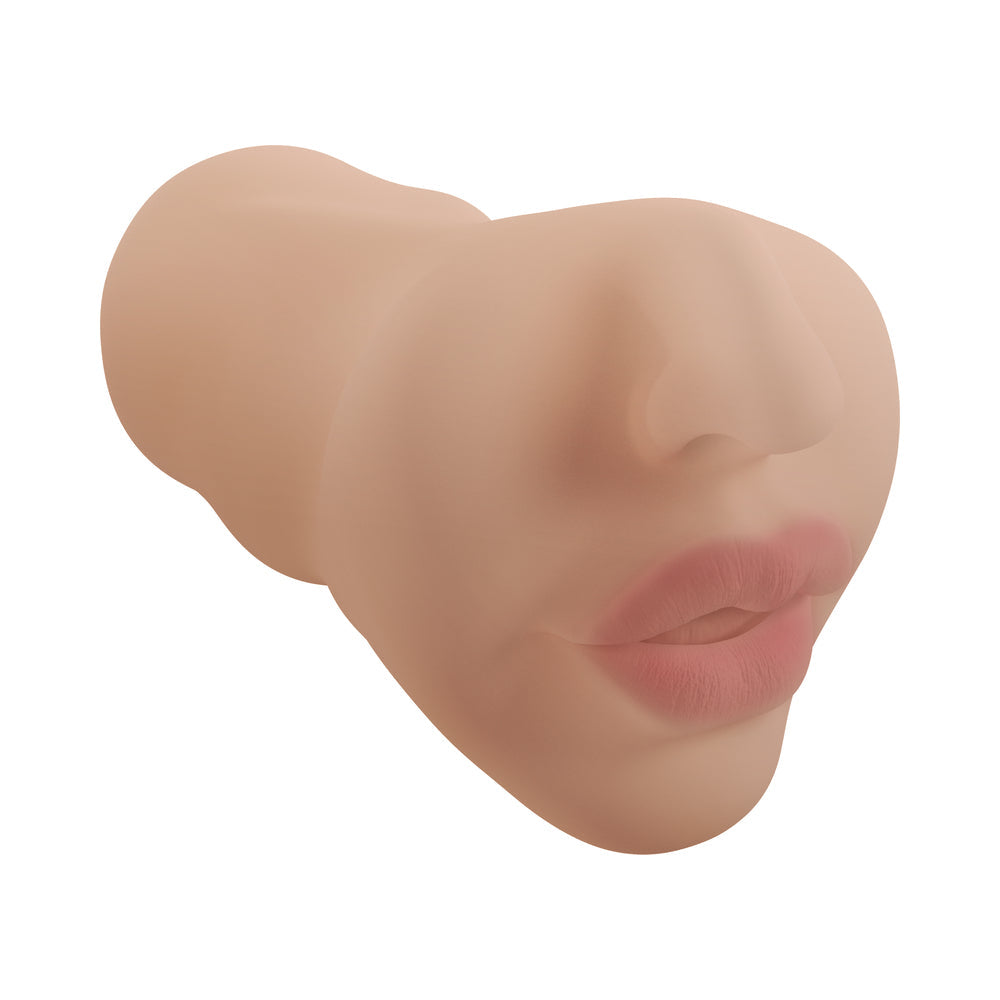 XKIN Crinsom Hex Mouth Masturbator with Vibrating Bullet