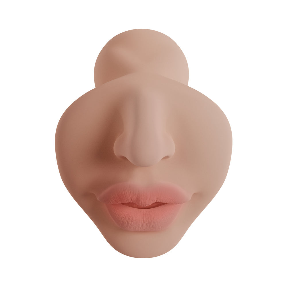 XKIN Crinsom Hex Mouth Masturbator with Vibrating Bullet