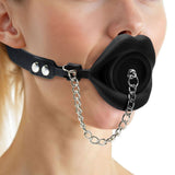 Master Series Plugged Silicone Feeding Gag Black