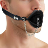 Master Series Plugged Silicone Feeding Gag Black