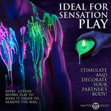 Master Series UV Blacklight Reactive Heart Drip Candle 3-Piece Set