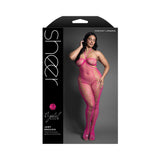 Fantasy Lingerie Sheer Crystal Club Just Enough Crotchless Cut-Out Halter Bodystocking Queen Size