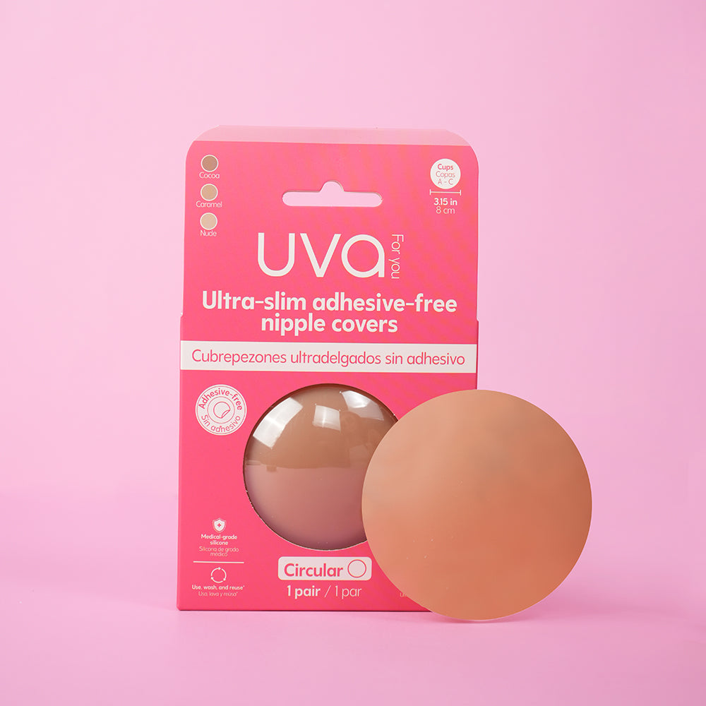 UVA Cocoa Non-Adhesive Round Nipple Covers