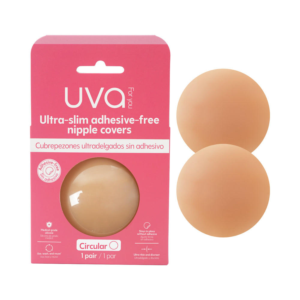 UVA Caramel Non-Adhesive Round Nipple Covers