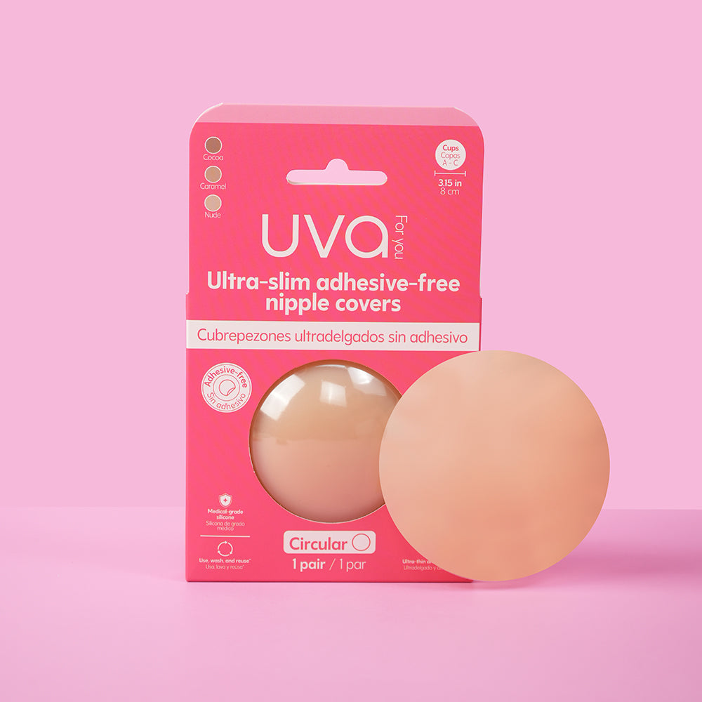 UVA Caramel Non-Adhesive Round Nipple Covers