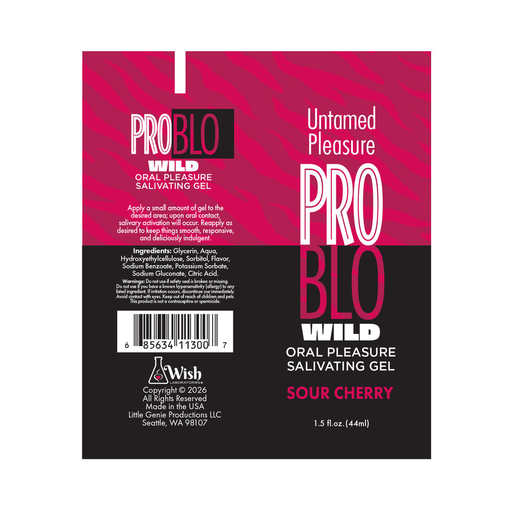 ProBlo Wild Oral Pleasure Salivating Gel Sour Cherry 1.5 oz.