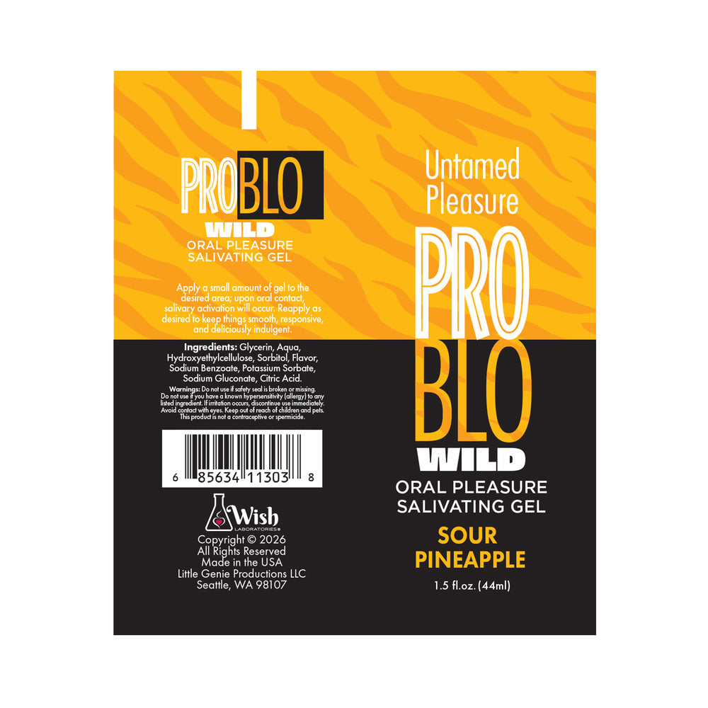 ProBlo Wild Oral Pleasure Salivating Gel Sour Pineapple 1.5 oz.
