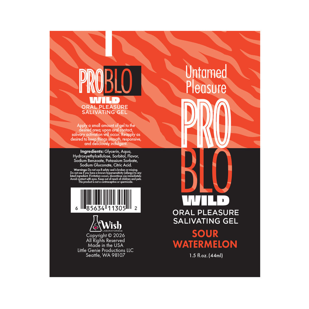 ProBlo Wild Oral Pleasure Salivating Gel Sour Watermelon 1.5 oz.