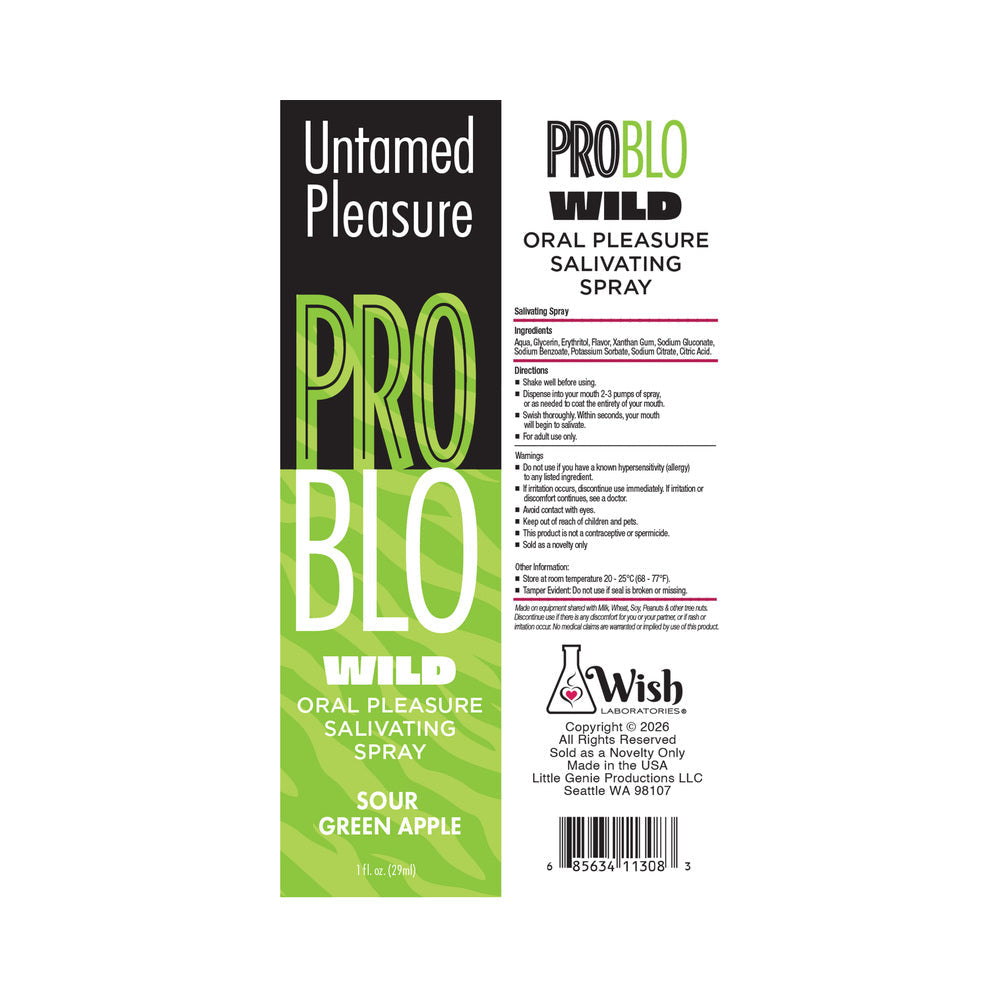 ProBlo Wild Mouthwatering Salivating Spray Sour Green Apple 1 oz.