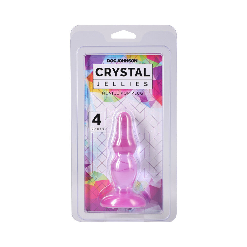 Crystal Jellies Novice Pop Plug 4 in. Purple