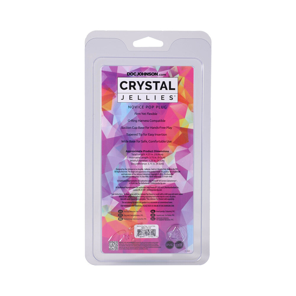 Crystal Jellies Novice Pop Plug 4 in. Teal