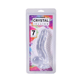 Crystal Jellies Curved Realistic Cock with Balls 7 in. Clear