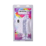 Crystal Jellies Curved Realistic Cock with Balls 8 in. Clear